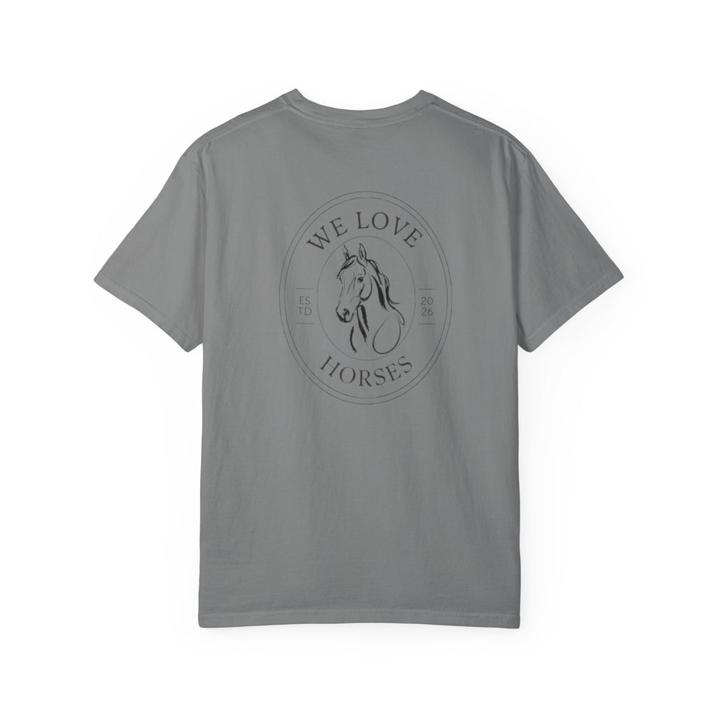 She Rides Through the Storm T-Shirt — Psalm 46:5 Horse Tee