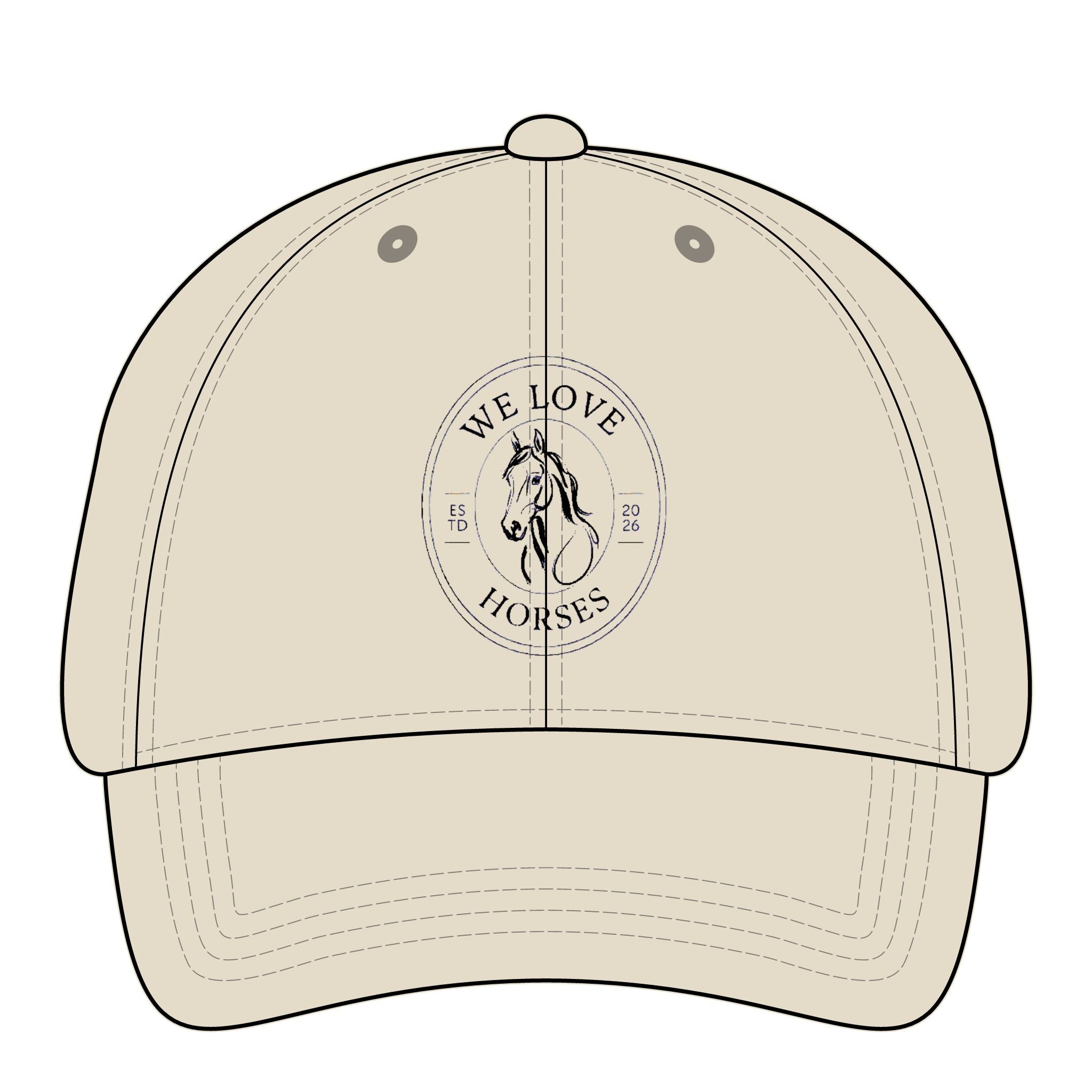 Women's Pigment-Dyed Cap - We Love Horses