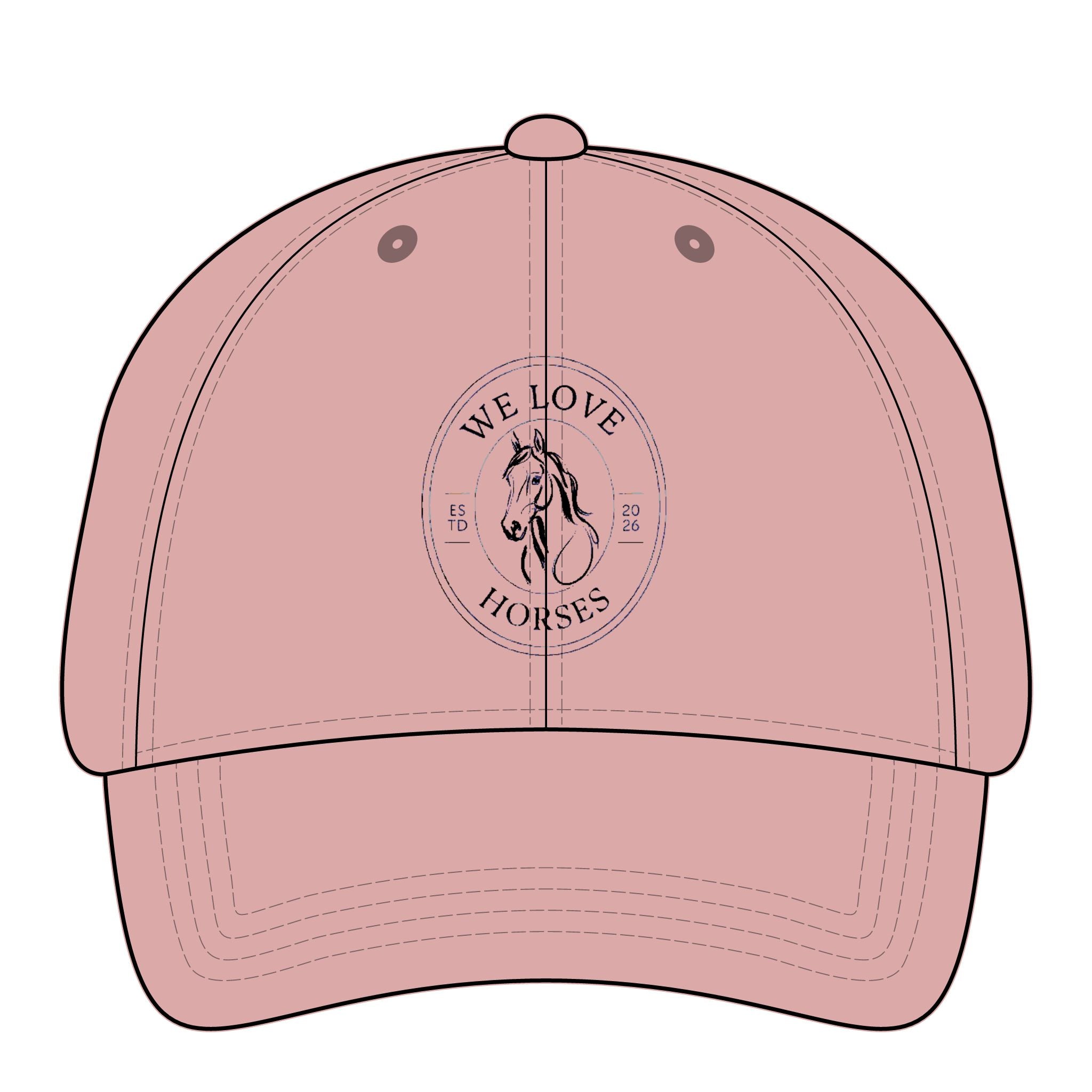 Women's Pigment-Dyed Cap - We Love Horses