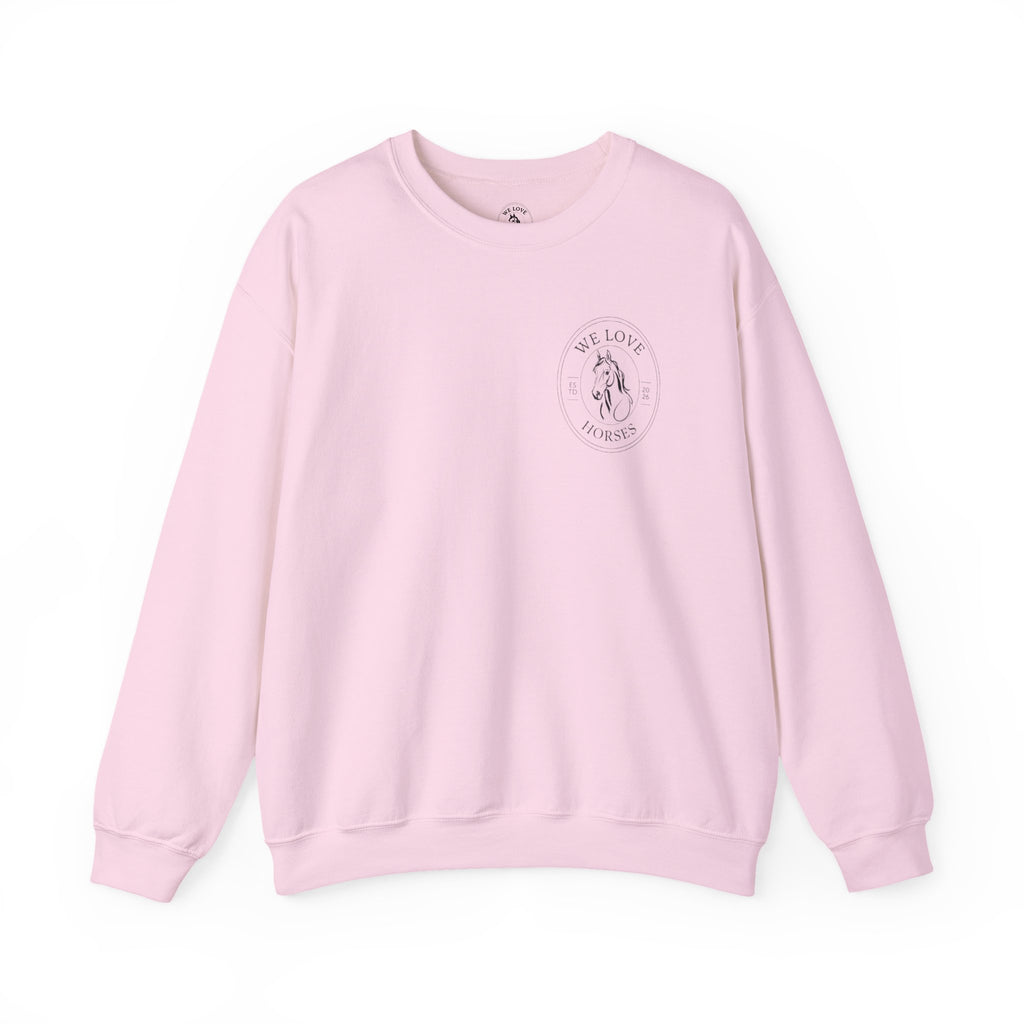 Horse Lovers Crewneck Sweatshirt – "We Love Horses"