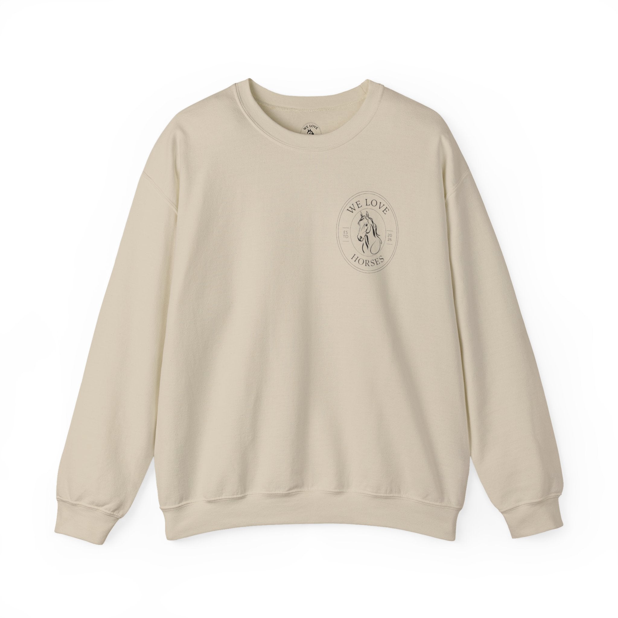 Horse Lovers Crewneck Sweatshirt – "We Love Horses"