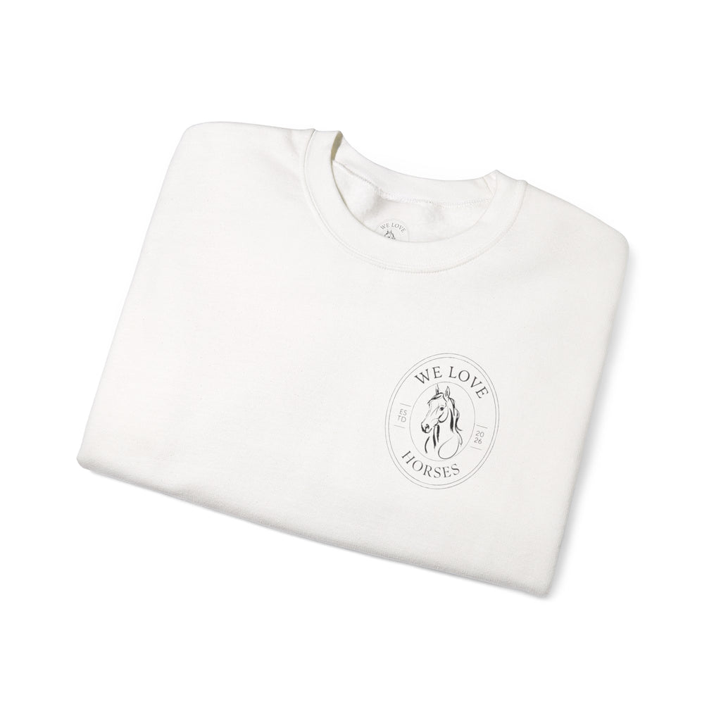 Horse Lovers Crewneck Sweatshirt – "We Love Horses"