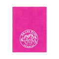 Velveteen Microfiber Blanket — Brass Ring Stables Horse Logo Plush Throw