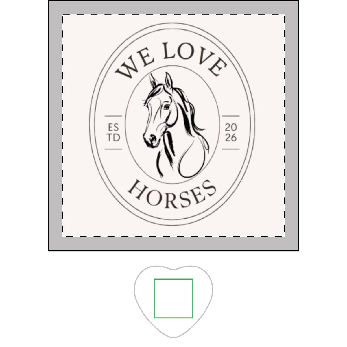 We Love Horses Ceramic Trinket Tray — Horse Jewelry Dish for Equestrian Lovers