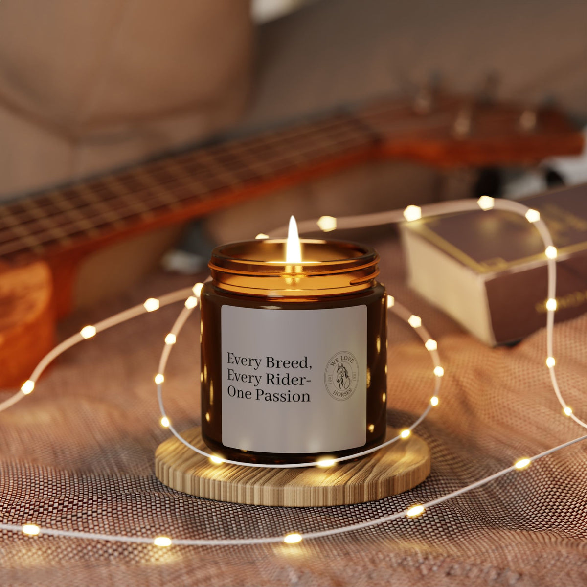 Soy Candle - "Every Breed, Every Rider, One Passion" Amber Jar (Multi-Size)