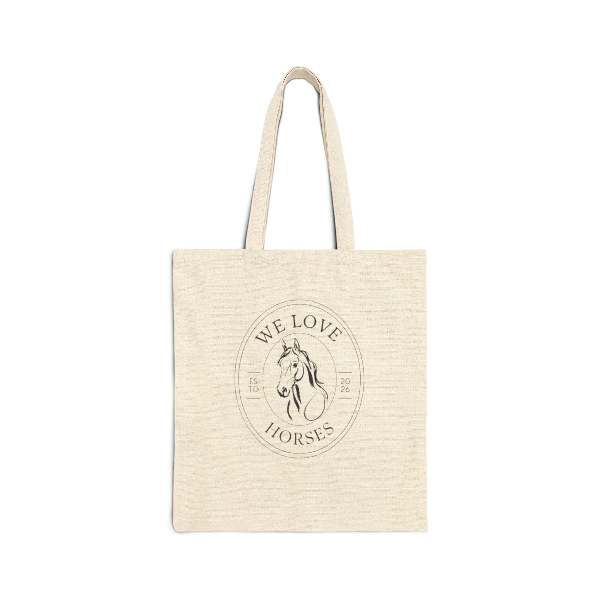 We Love Horses- Cotton Canvas Tote Bag