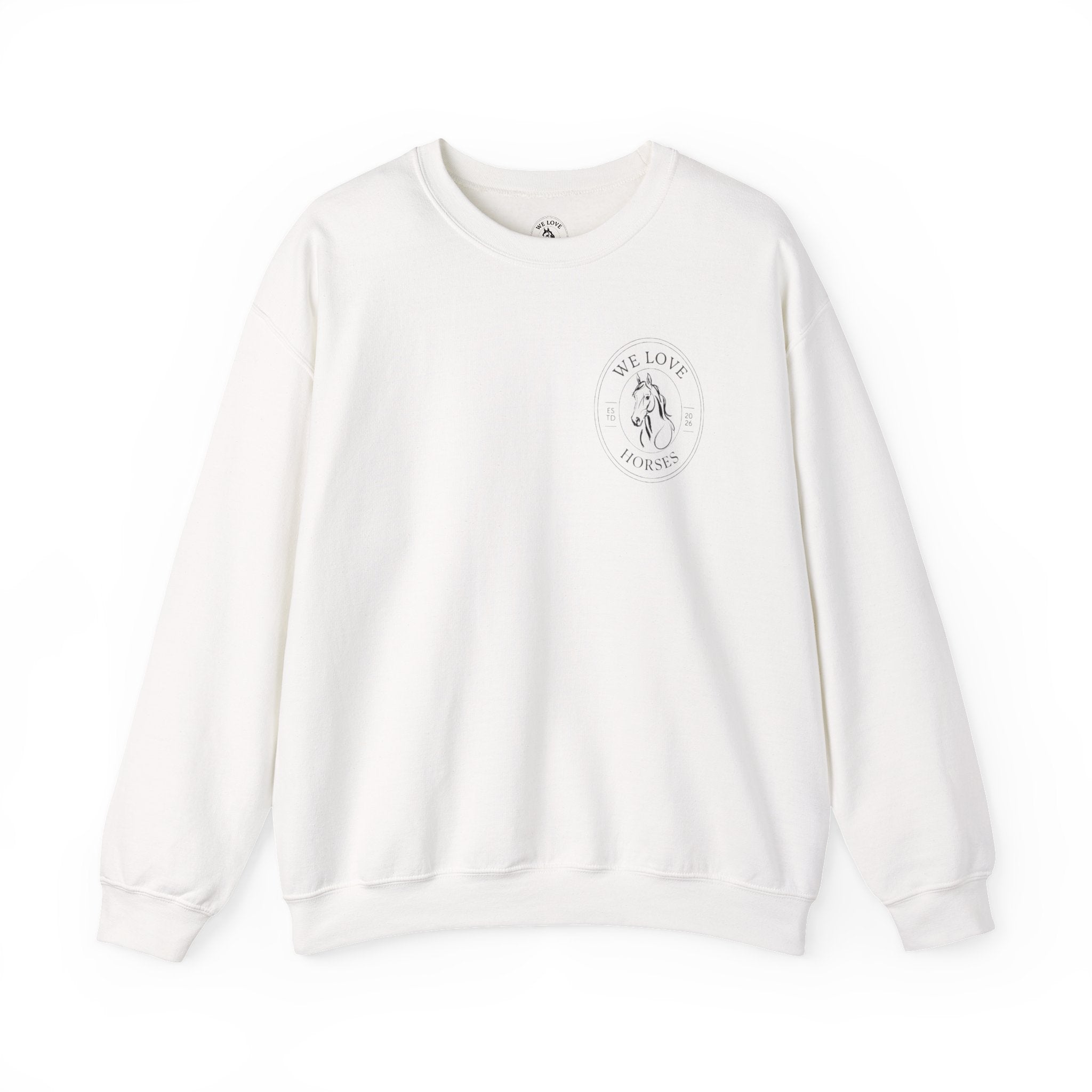 Horse Lovers Crewneck Sweatshirt – "We Love Horses"