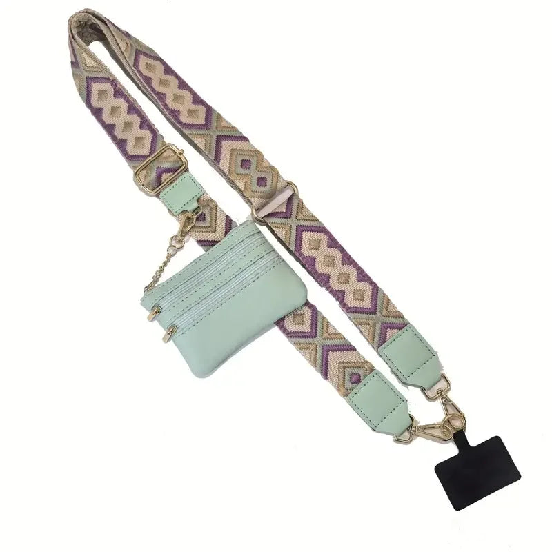 Phone Strap With Zippered Pouch