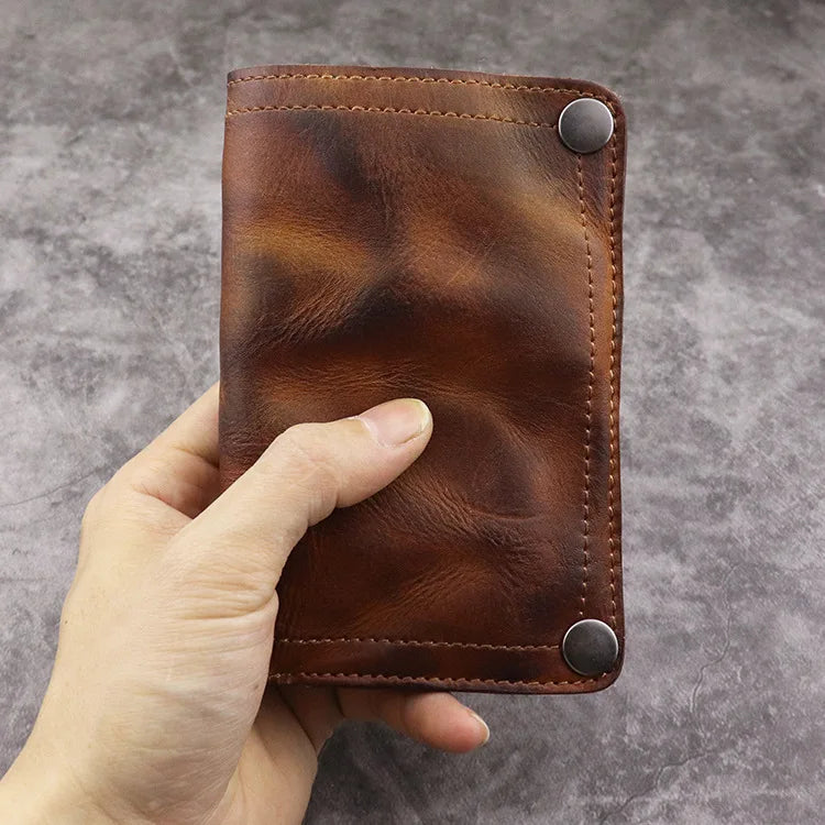 Vintage Handmade Cow Leather Wallet for Men