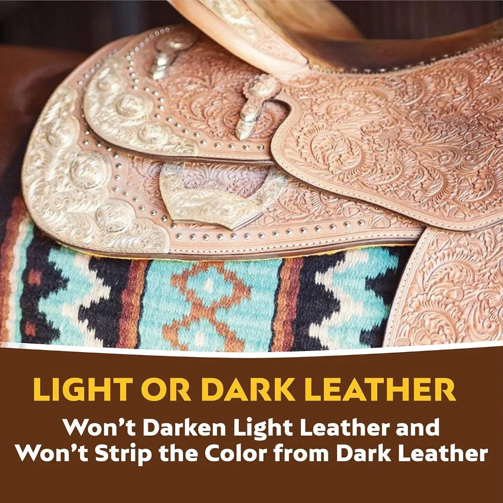 Premium Leather Saddle Cream Revitalize & Restore Deep Conditioning Waterproofing & Shine Enhancer for Horse Saddle Tack & Gear
