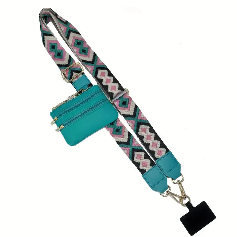 Phone Strap With Zippered Pouch