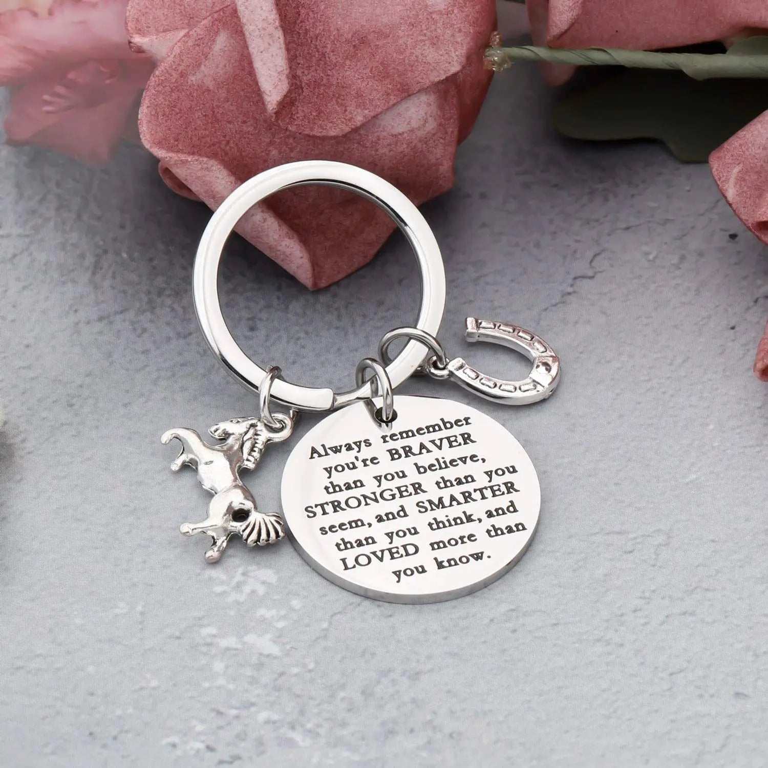 Horse Inspirational Gift Horse Keychain