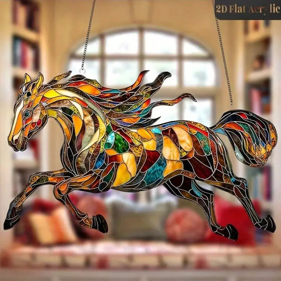 Horse hanging window decoration